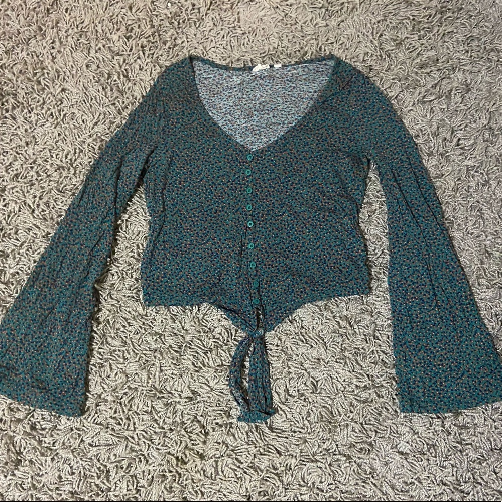 PARC + LEX Green Floral Longsleeve Top
